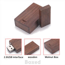 32GB Wooden Square USB2.0 Memory Stick Flash Drive U Disk w/Wooden Box for Laptop