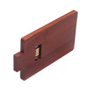 Wooden Redwood Slim Card Type USB2.0 Memory Stick Data Storage Flash Pen U Disk 32GB