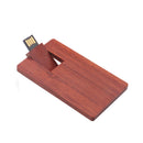 Wooden Redwood Slim Card Type USB2.0 Memory Stick Data Storage Flash Pen U Disk 32GB