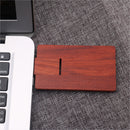 Wooden Redwood Slim Card Type USB2.0 Memory Stick Data Storage Flash Pen U Disk 32GB