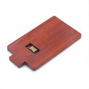 Wooden Redwood Slim Card Type USB2.0 Memory Stick Data Storage Flash Pen U Disk 32GB
