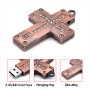 Diamond Metal Cross Type USB2.0 Flash Pen Drive Pen Drive Memory for Computer 4GB