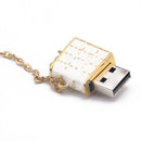 USB Flash Drives Swivel Design Thumb Drive Memory Stick Crystal Bag for PC 4GB