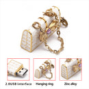 USB Flashdrive Flash Memory Stick Fold Storage Thumb Sticks Pen Crystal Case 32GB
