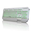 USB Wired Professional Gaming Keyboard illuminated for Windows XP/7/8 Laptop White