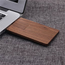 Walnut Wooden Card Shaped USB 2.0 Memory Stick Flash Pen Drive for Laptop PC 64GB