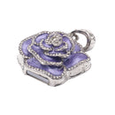 4GB Purple Crystal Rose Model Keychain Waterproof Alloy Mini USB Flash Drive High Speed Memory Stick U Disk for PC Laptop
