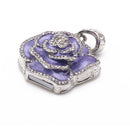 4GB Purple Crystal Rose Model Keychain Waterproof Alloy Mini USB Flash Drive High Speed Memory Stick U Disk for PC Laptop