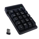 Wireless Number Keyboard 19 Keys Numeric Keypad With USB Receiver For Laptop