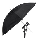 EU Plug E27 Photo Studio Light Stand Mount Holder + 33''/83cm Flash Lighting Black Silver Reflective Umbrella Reflector Photography
