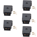 Pack of 5 Female D-Tap Plug Connector for DSLR Rig Power Cable V-mount Anton Battery Black