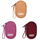 Portable Travel USB Cable Cord Earphones Flash Drive Bag Storage Soft Case Orange