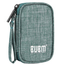 Waterproof Electronics Accessories Bag Case for Headphone USB Cable w/ Strap Green