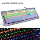 Mechanical Keyboard LED Light Wired Gaming Anti-ghosting for PC & Mac Game White