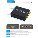 1080P 4K HDMI to AV 3RCA CVBS Composite Video Audio Converter Adapter Scaler Support PAL/NTSC w/ USB Power Cable