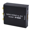 1080P 4K HDMI to AV 3RCA CVBS Composite Video Audio Converter Adapter Scaler Support PAL/NTSC w/ USB Power Cable