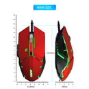 Ajazz GTC Professional USB Wired Gaming Mice PC Laptop Esports Gamer LED Backlit Mouse Red