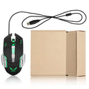 Ergonomics Wired Gaming Mouse 3200DPI Adjustable Silent 4-LED Mice For PC