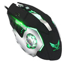 Ergonomics Wired Gaming Mouse 3200DPI Adjustable Silent 4-LED Mice For PC