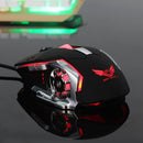 Ergonomics Wired Gaming Mouse 3200DPI Adjustable Silent 4-LED Mice For PC