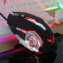 Ergonomics Wired Gaming Mouse 3200DPI Adjustable Silent 4-LED Mice For PC