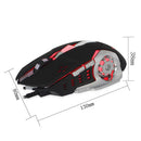 Ergonomics Wired Gaming Mouse 3200DPI Adjustable Silent 4-LED Mice For PC
