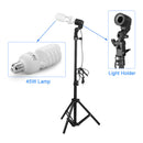 Heavy Duty Aluminum Alloy Photography Photo Studio Light Stands Kit for Video, Portrait and Photography Lighting with 45w Photo Studio Bulb