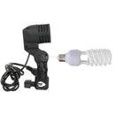 EU Plug E27 Photo Studio Light Umbrella Mount Holder + 45w Photo Studio Bulb