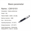 16GB Black Ballpoint Pen Model USB 2.0 Flash Drive Data Storage Thumb U Disk for Mac PC Notebook