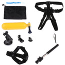 8 in 1 Outdoor Sports Accessories Kit for GoPro Hero 5/4/3+/3/2/1 Camera including Selfie Stick Set+Headband+Chest Belt