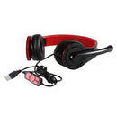USB Port Super Bass Wired On-ear Headphones with Microphone w/ 2m USB Cable