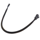 30cm 4Pin PWM Fan Cable Extension Male To Female Black Sleeved Braided