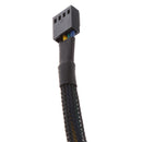 30cm 4Pin PWM Fan Cable Extension Male To Female Black Sleeved Braided