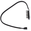 5 Way PWM Splitter Hub 4pin/3pin CPU Computer Fan Black Sleeved 12V