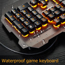 Wired Gaming Keyboard Mechanical Feel Keys Multimedia Backlit w/Phone Holder- Gray