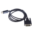 Black 1.8M/6FT Gold Plated DisplayPort to DVI Cable 6 Feet 1080P (Full HD)