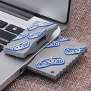 Portable Fashion Square Style USB Metal Flash Memory Stick Pen Drive Storage Thumb 64GB