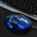 3200DPI Wired Gaming Mouse With LED Light Mechanical Macros For Laptop Blue