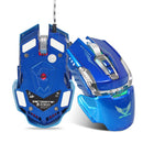 3200DPI Wired Gaming Mouse With LED Light Mechanical Macros For Laptop Blue