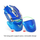 3200DPI Wired Gaming Mouse With LED Light Mechanical Macros For Laptop Blue