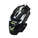 3200DPI Wired Gaming Mouse With LED Light Mechanical Macros For Laptop Black