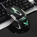 3200DPI Wired Gaming Mouse With LED Light Mechanical Macros For Laptop Black