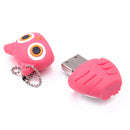 Cute Owl USB Flash Drive Pendrive Memory Sticks Storage for Laptop Pink 64 GB