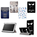 Smart Thin Folio Stand Leather Case Smart Cover for Lenovo TAB4 10 Plus Black Eyes