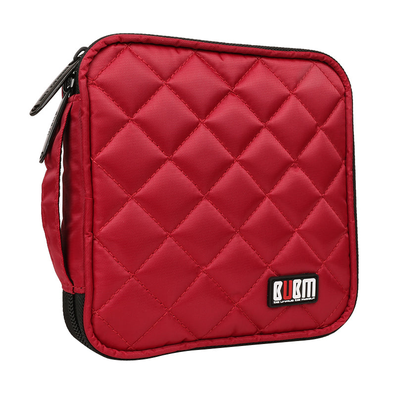 32 Discs CD DVD Blue-ray Bag Case Holder Storage Wallet Portable BUBM Red
