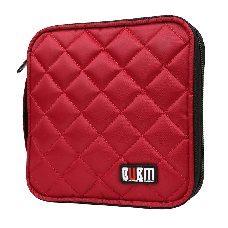 32 Discs CD DVD Blue-ray Bag Case Holder Storage Wallet Portable BUBM Red