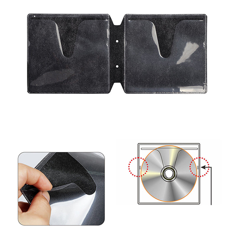32 Discs CD DVD Blue-ray Bag Case Holder Storage Wallet Portable BUBM Red