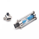 16GB Creative Hourglass Shape Waterproof Alloy Glass Mini USB Flash Drive High Speed Memory Stick U Disk Blue for PC Computer