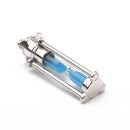 16GB Creative Hourglass Shape Waterproof Alloy Glass Mini USB Flash Drive High Speed Memory Stick U Disk Blue for PC Computer