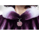 Jewelry Crystal USB 2.0 Flash Drive U Disk For PC Laptop Pink Necklace 64GB